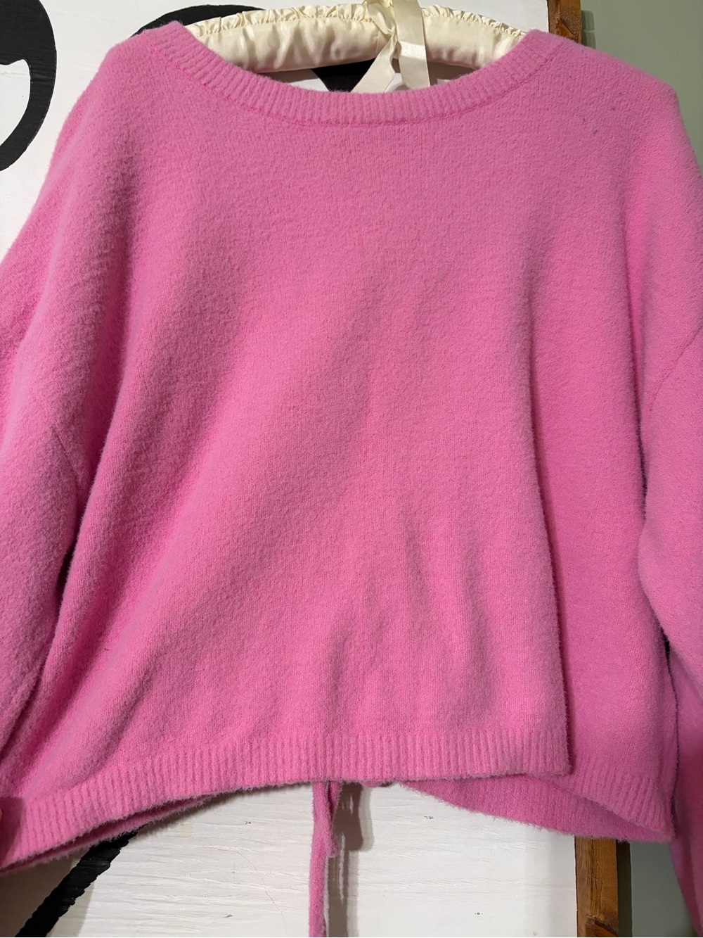 Le Lis Pink Drawstring Hem Crewneck Sweater - Picture 4 of 6